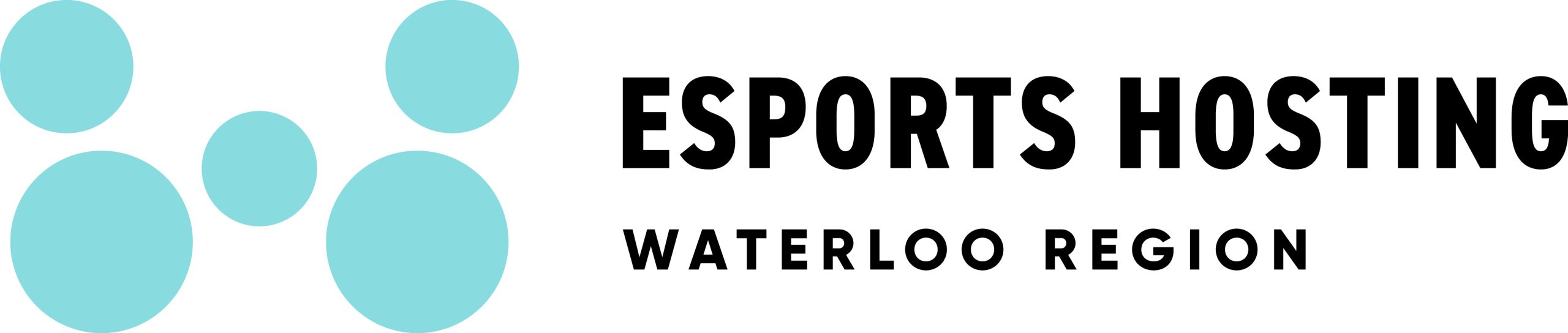 The turquoise and black logo for Esports Waterloo Region
