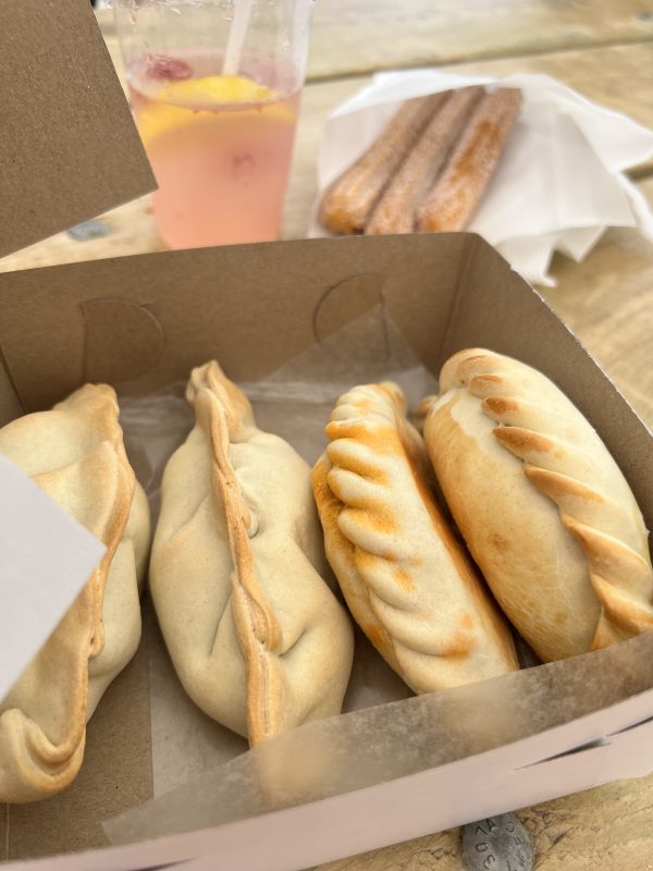 Beef Empanadas, churros and raspberry lemonade at the St. Jacobs Farmers' Market