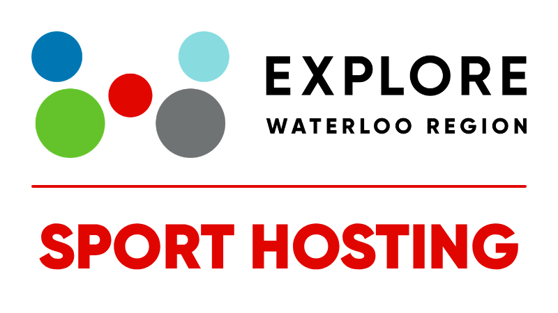 Explore Waterloo Region logo together with the words Sport Hosting