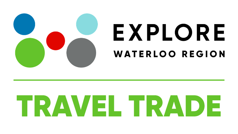 Explore Waterloo Region logo together with the words Travel Trade