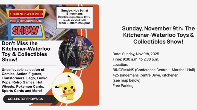 Kitchener-Waterloo Toys and Collectibles Show