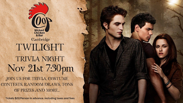 Twilight Trivia at Coop Wicked Chicken!