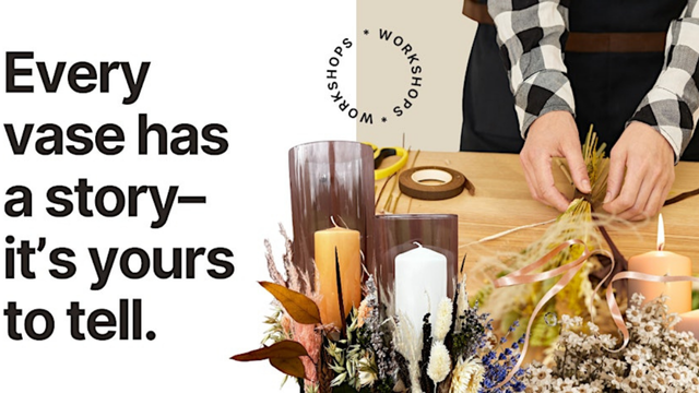 Dried Floral Arranging Centerpiece Workshop