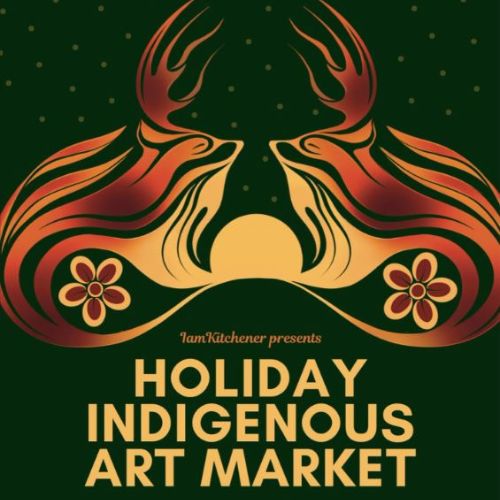 The logo for the IAmKitchener Indigenous Holiday Art Market.