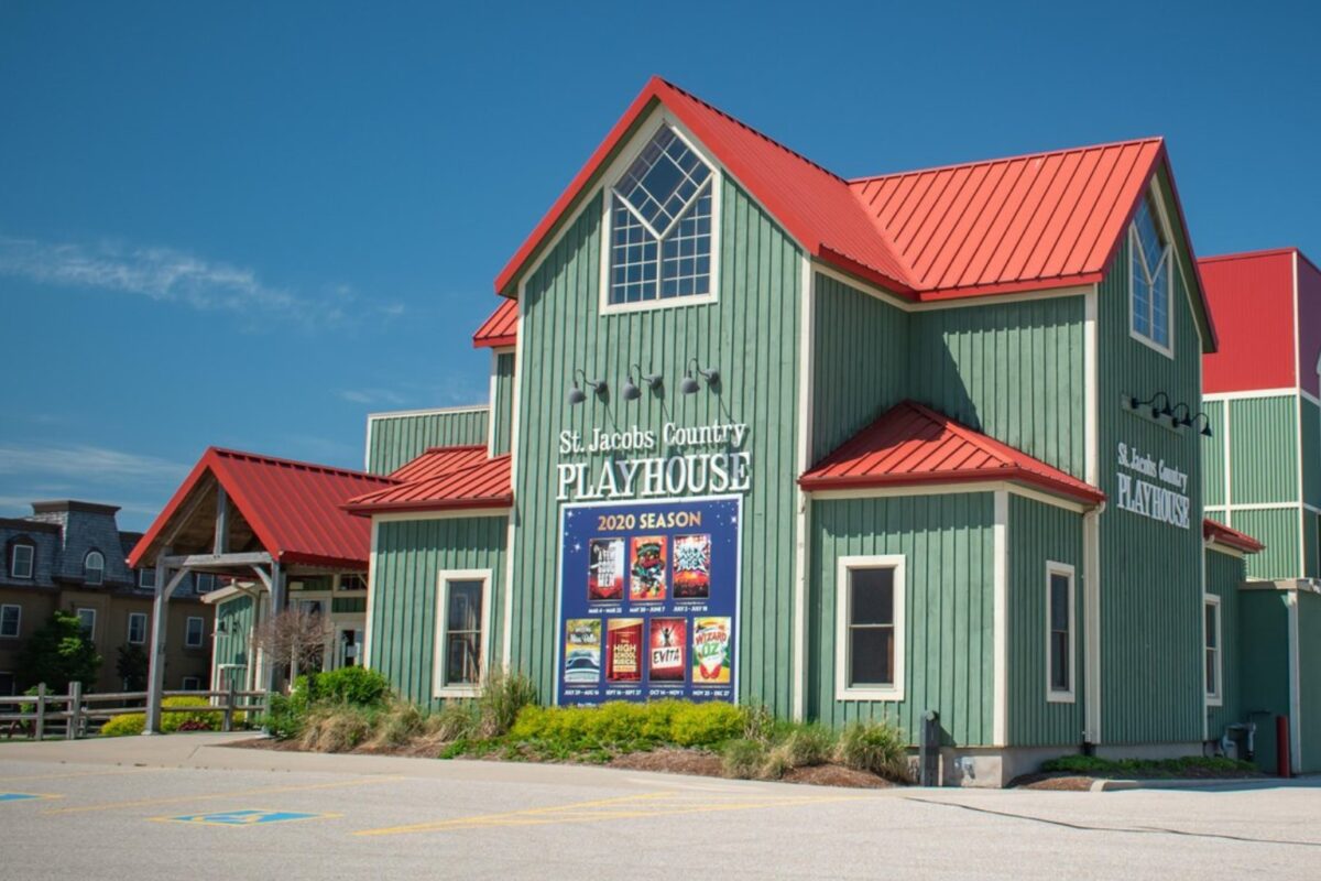 The Exterior of the St. Jacobs Country Playhouse building.