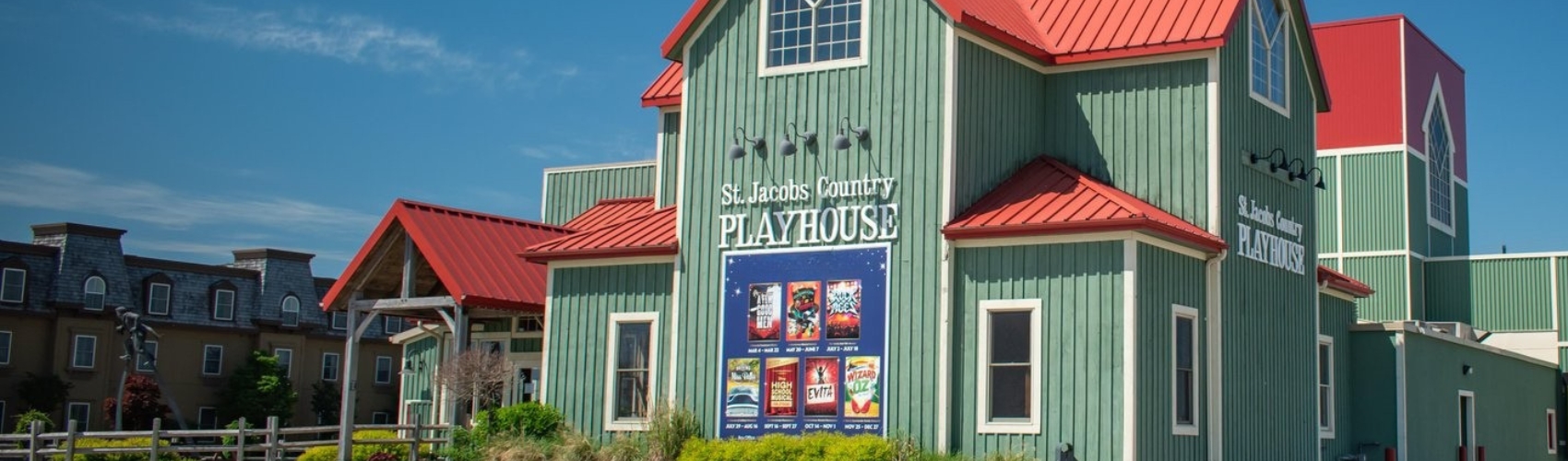 The Exterior of the St. Jacobs Country Playhouse building.